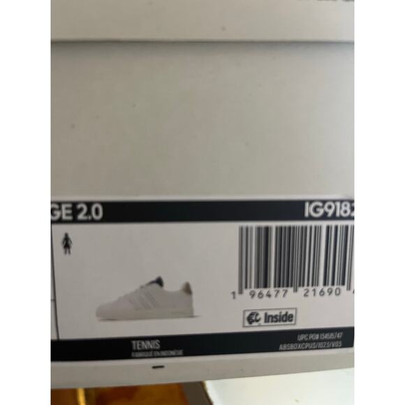 Adidas Advantage 2.0 White/ Leopard Print/ Black Women's 8 - Picture 8 of 8